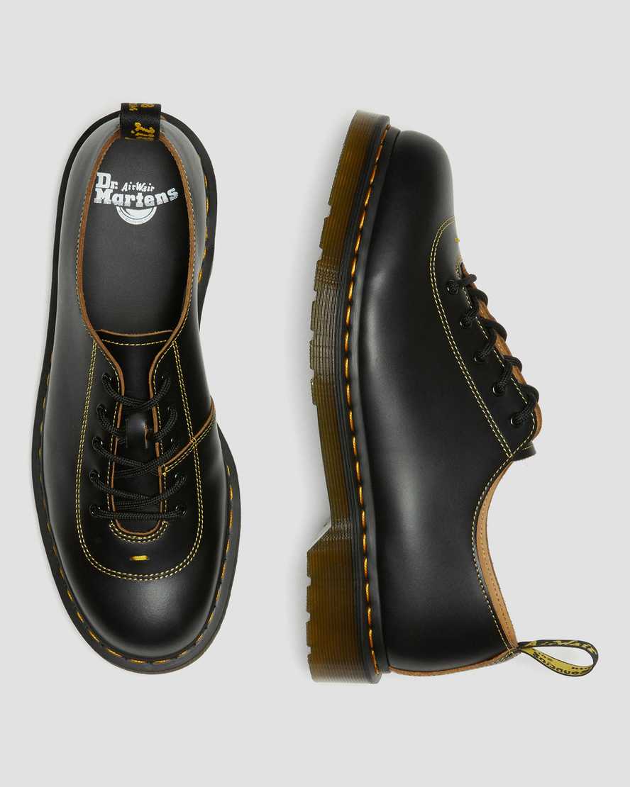 Černé pánské šněrovací boty dr. martens glyndon vintage smooth