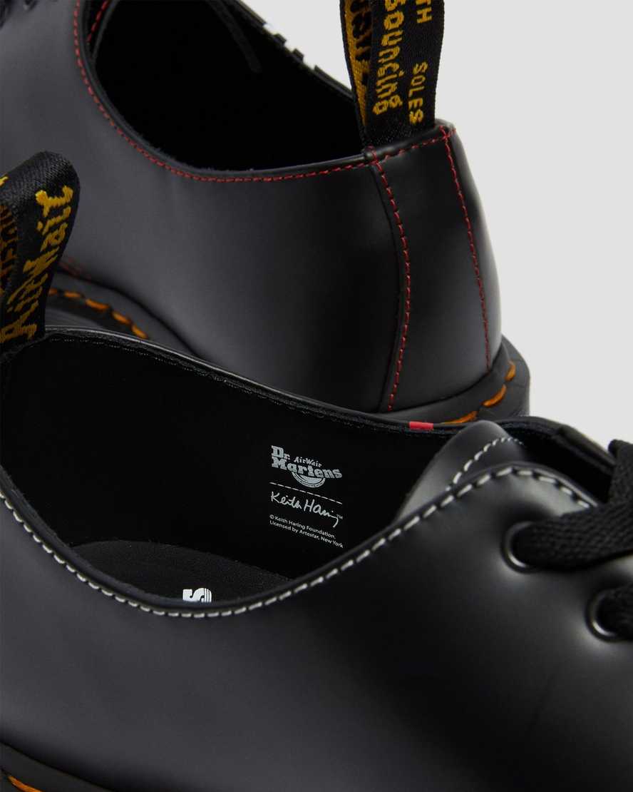 Černé pánské oxfordské boty dr. martens keith haring 1461 smooth