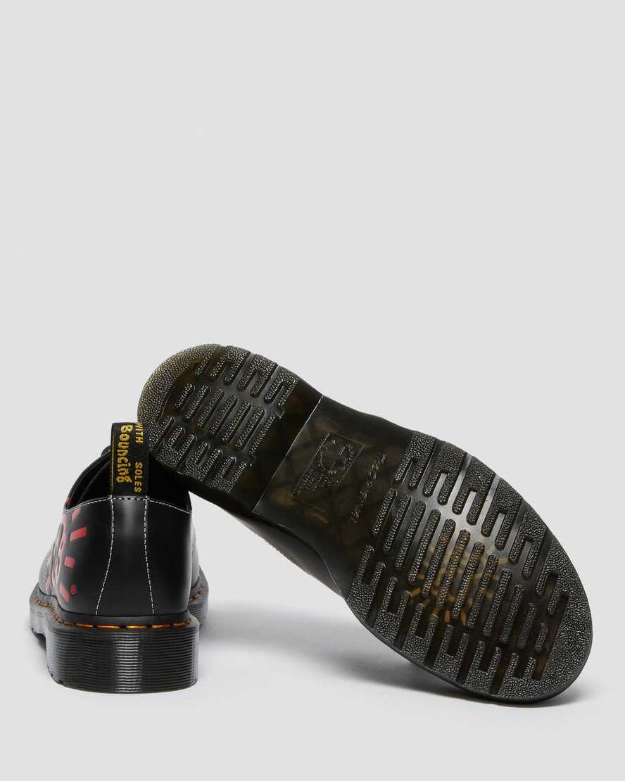 Černé pánské oxfordské boty dr. martens keith haring 1461 smooth