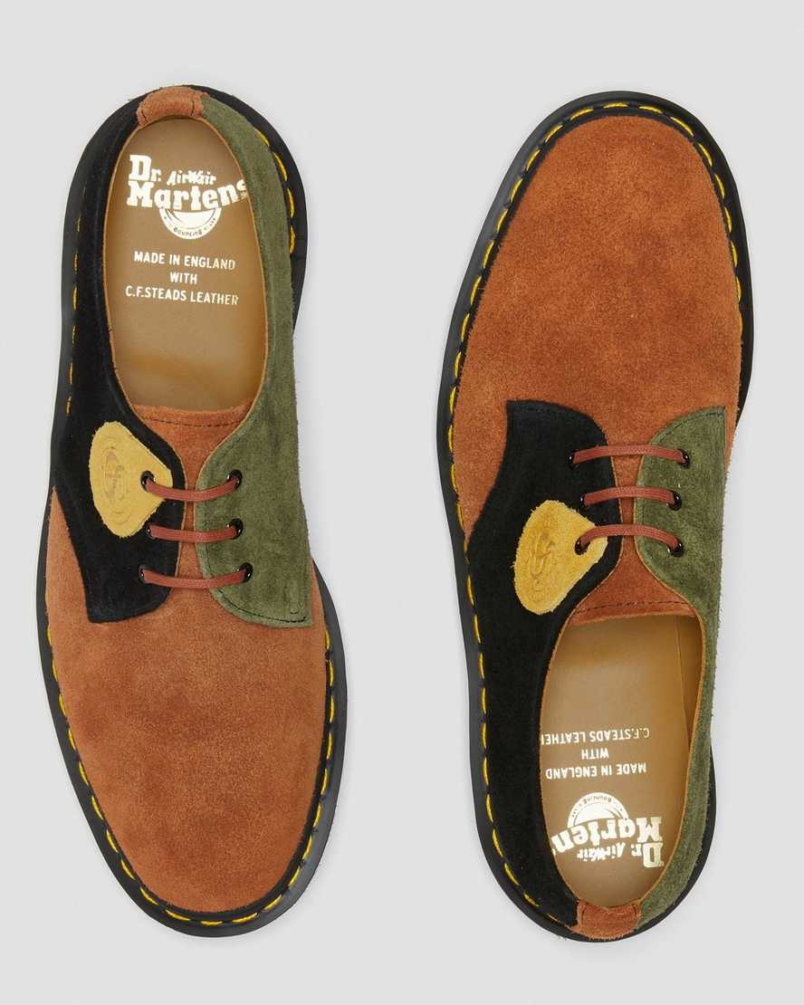 pánské oxfordské boty dr. martens 1461 made in england v hnědé barvě
