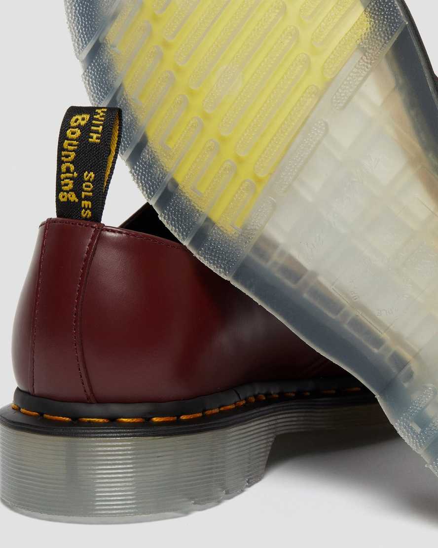 pánské oxfordské boty dr. martens 1461 iced smooth v červené barvě