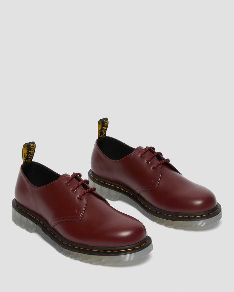 pánské oxfordské boty dr. martens 1461 iced smooth v červené barvě