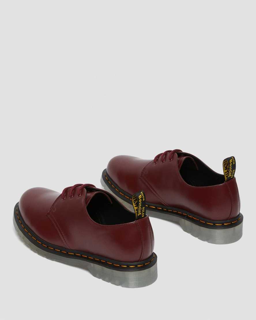 pánské oxfordské boty dr. martens 1461 iced smooth v červené barvě