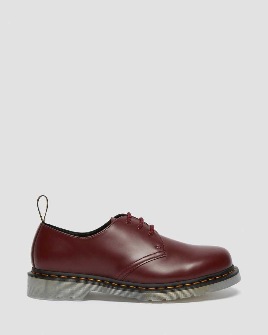 pánské oxfordské boty dr. martens 1461 iced smooth v červené barvě