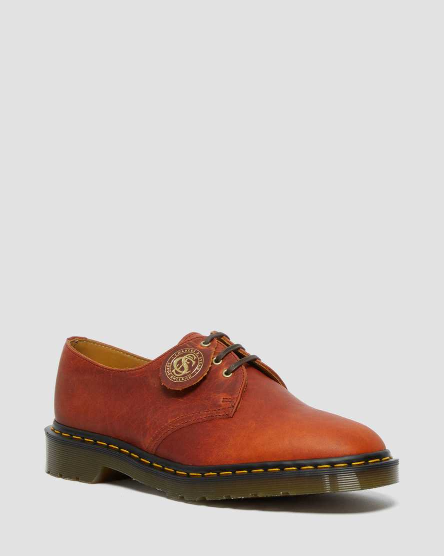 hnědé pánské oxfordské boty dr. martens 1461 classic oil