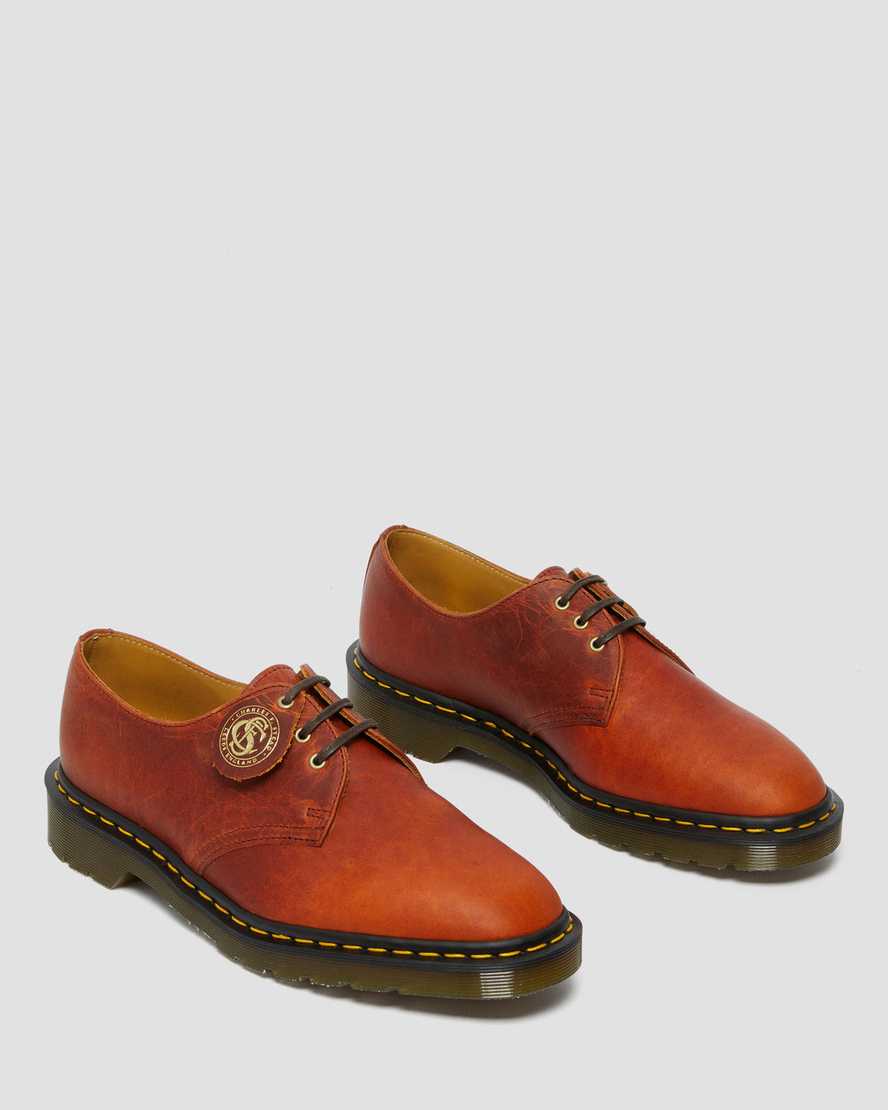 hnědé pánské oxfordské boty dr. martens 1461 classic oil