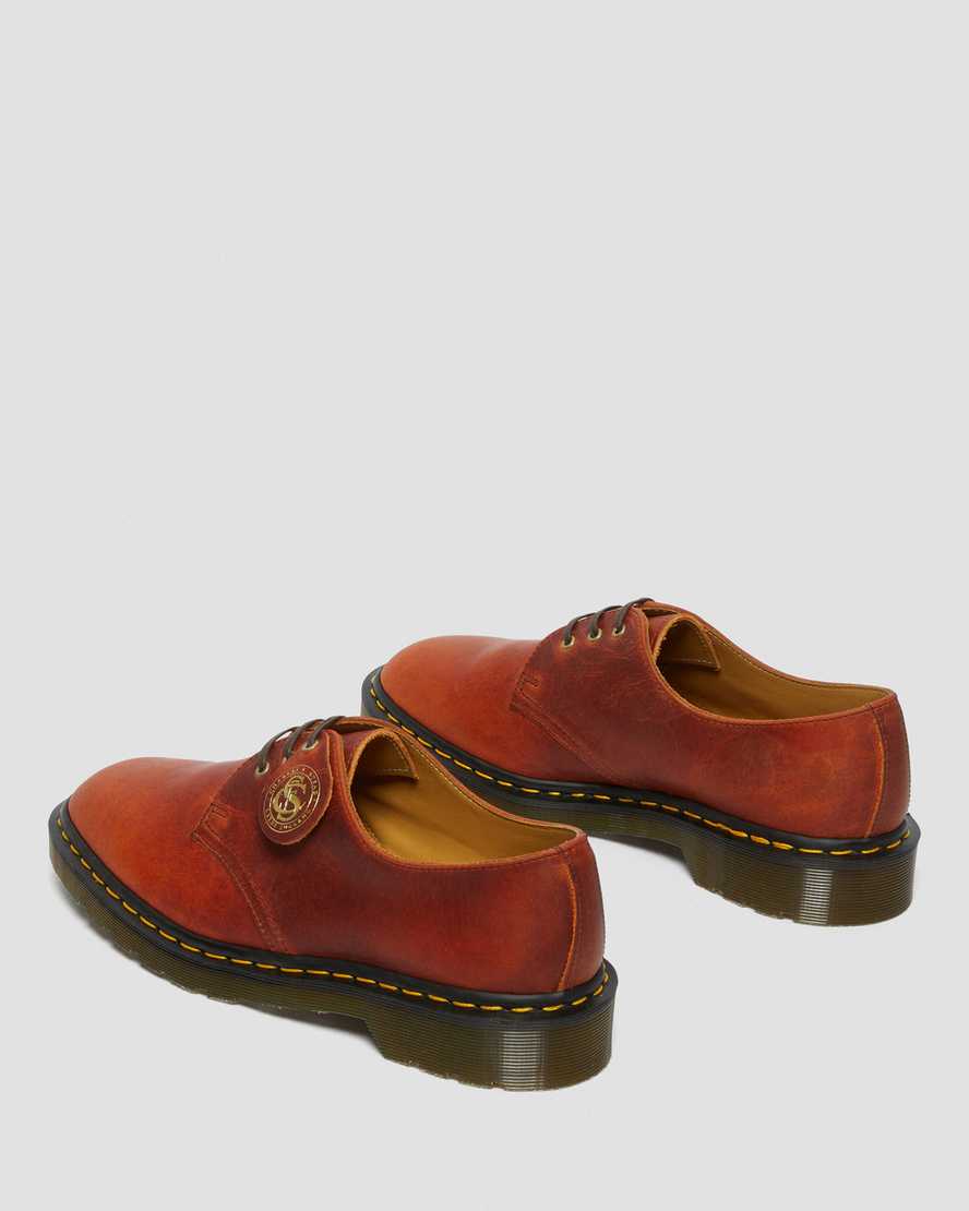 hnědé pánské oxfordské boty dr. martens 1461 classic oil