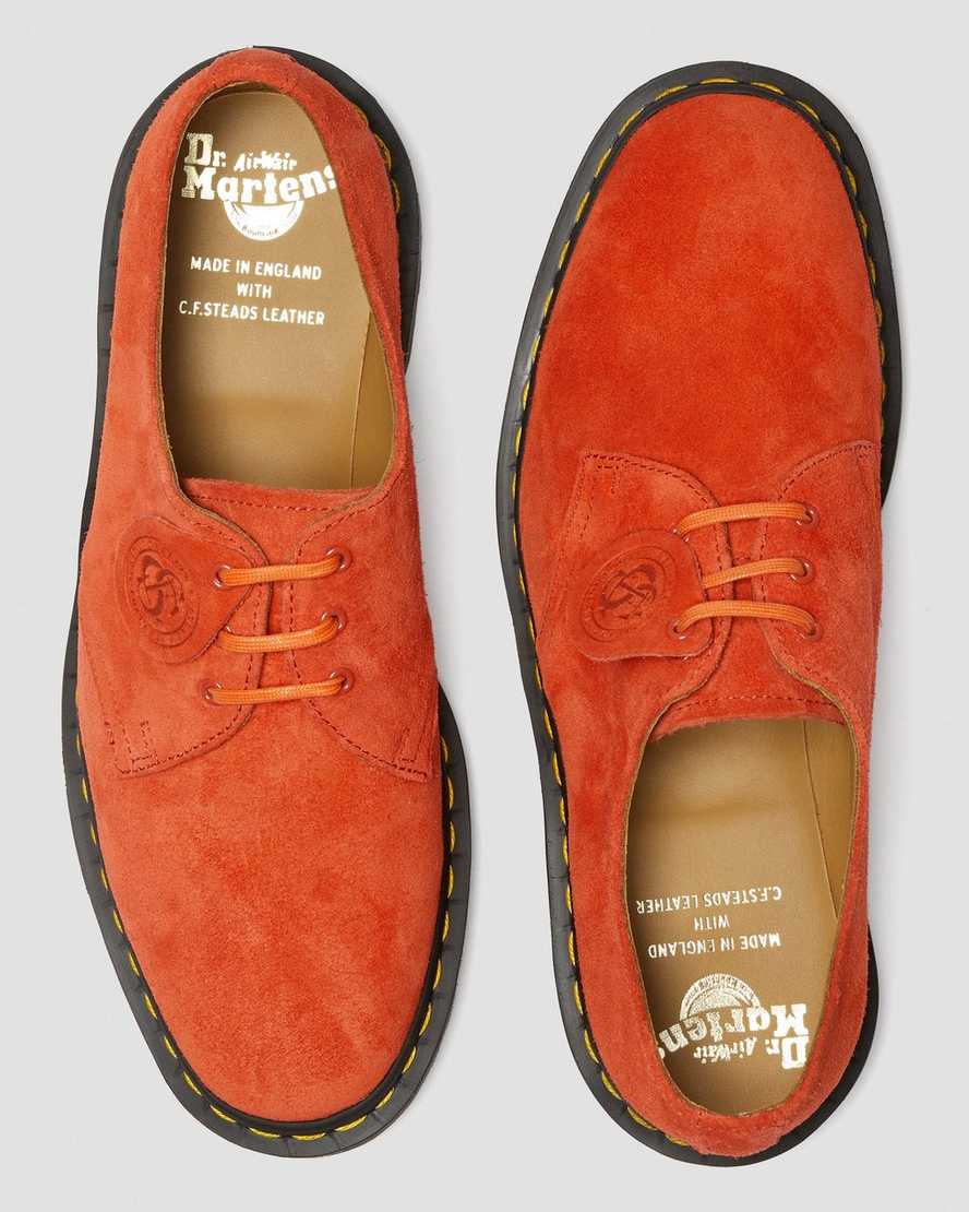 oranžové pánské oxfordské boty dr. martens 1461 made in england