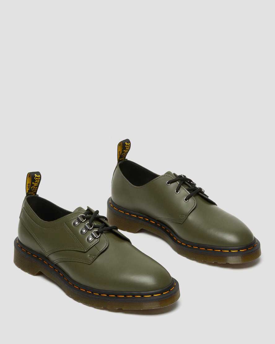 pánské oxfordské boty dr. martens 1461 verso smooth v zelené barvě