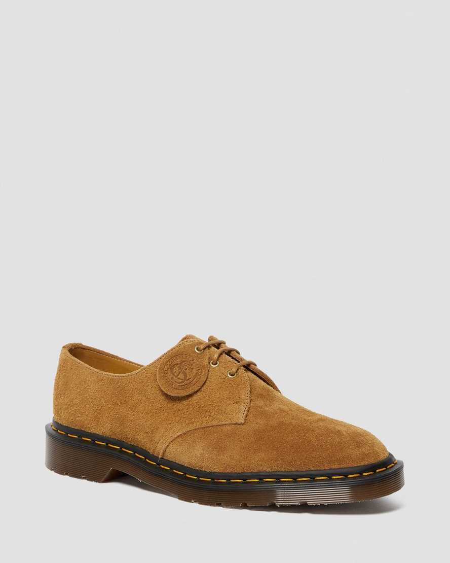 hnědé pánské oxfordské boty dr. martens 1461 made in england