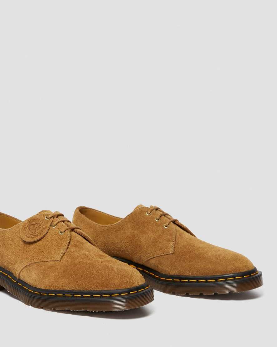 hnědé pánské oxfordské boty dr. martens 1461 made in england