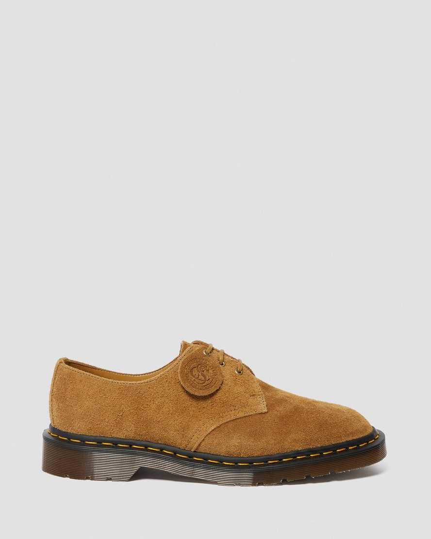 hnědé pánské oxfordské boty dr. martens 1461 made in england
