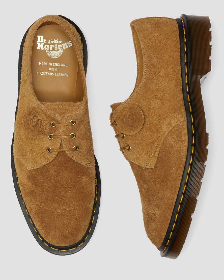 hnědé pánské oxfordské boty dr. martens 1461 made in england