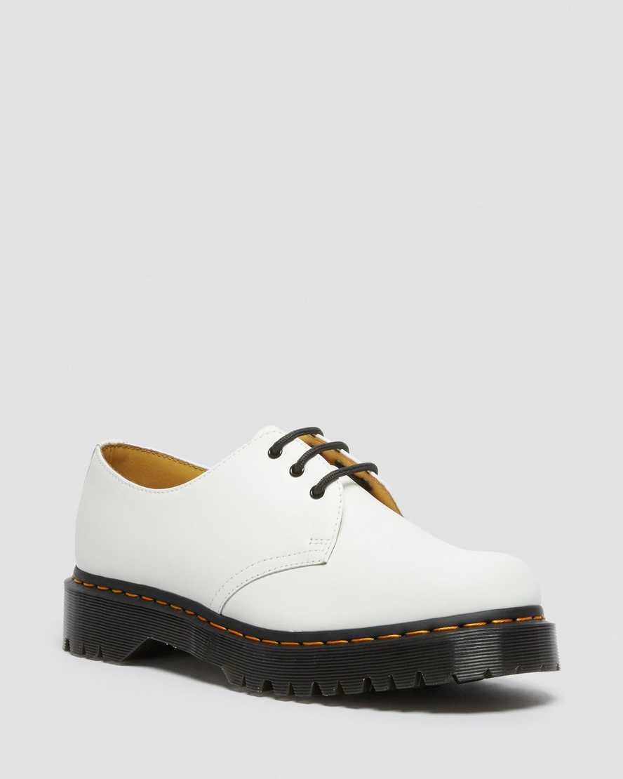 bílé pánské oxfordské boty dr. martens 1461 bex smooth