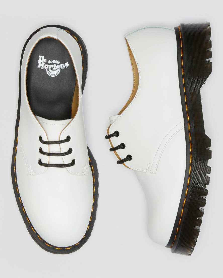 bílé pánské oxfordské boty dr. martens 1461 bex smooth