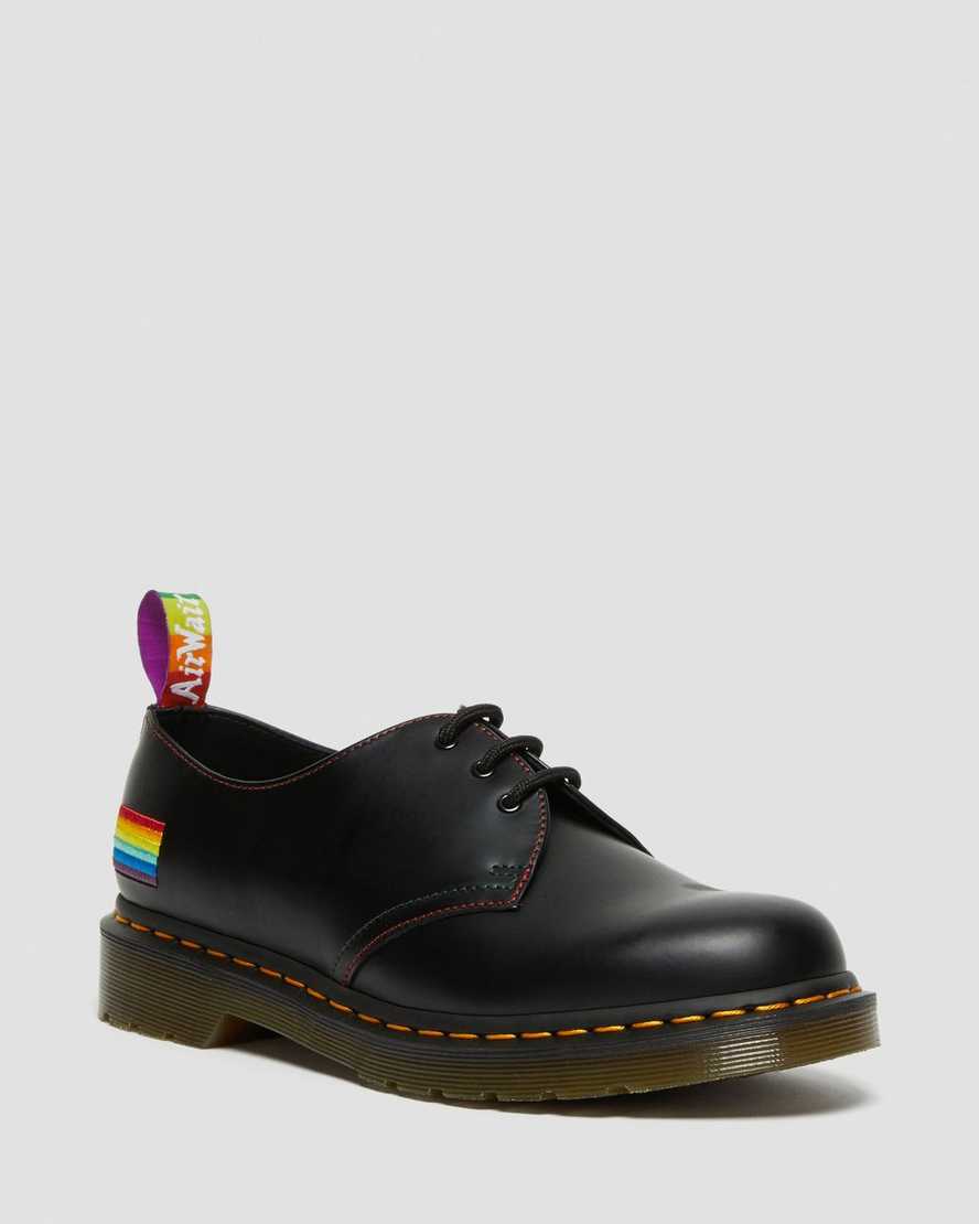Černé pánské oxfordské boty dr. martens 1461 for pride smooth