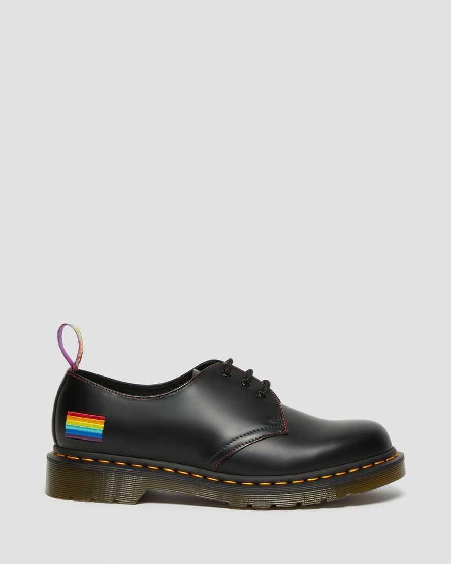 Černé pánské oxfordské boty dr. martens 1461 for pride smooth