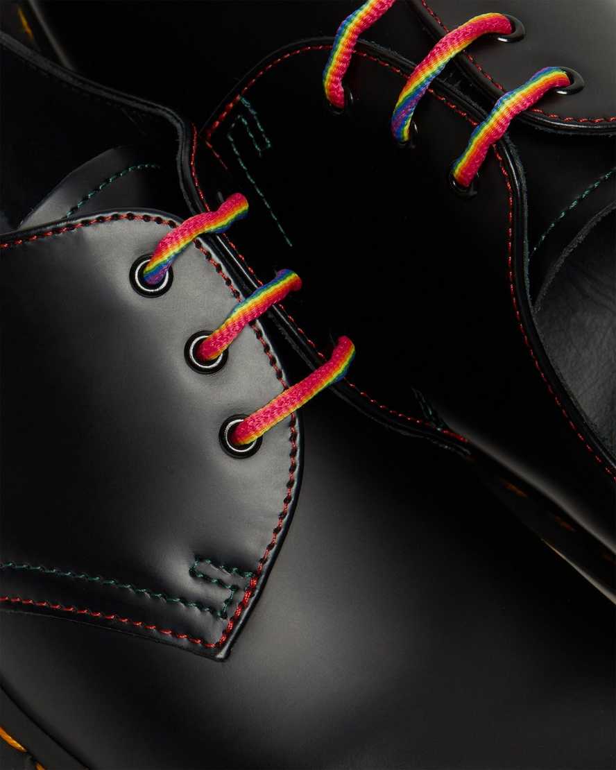 Černé pánské oxfordské boty dr. martens 1461 for pride smooth