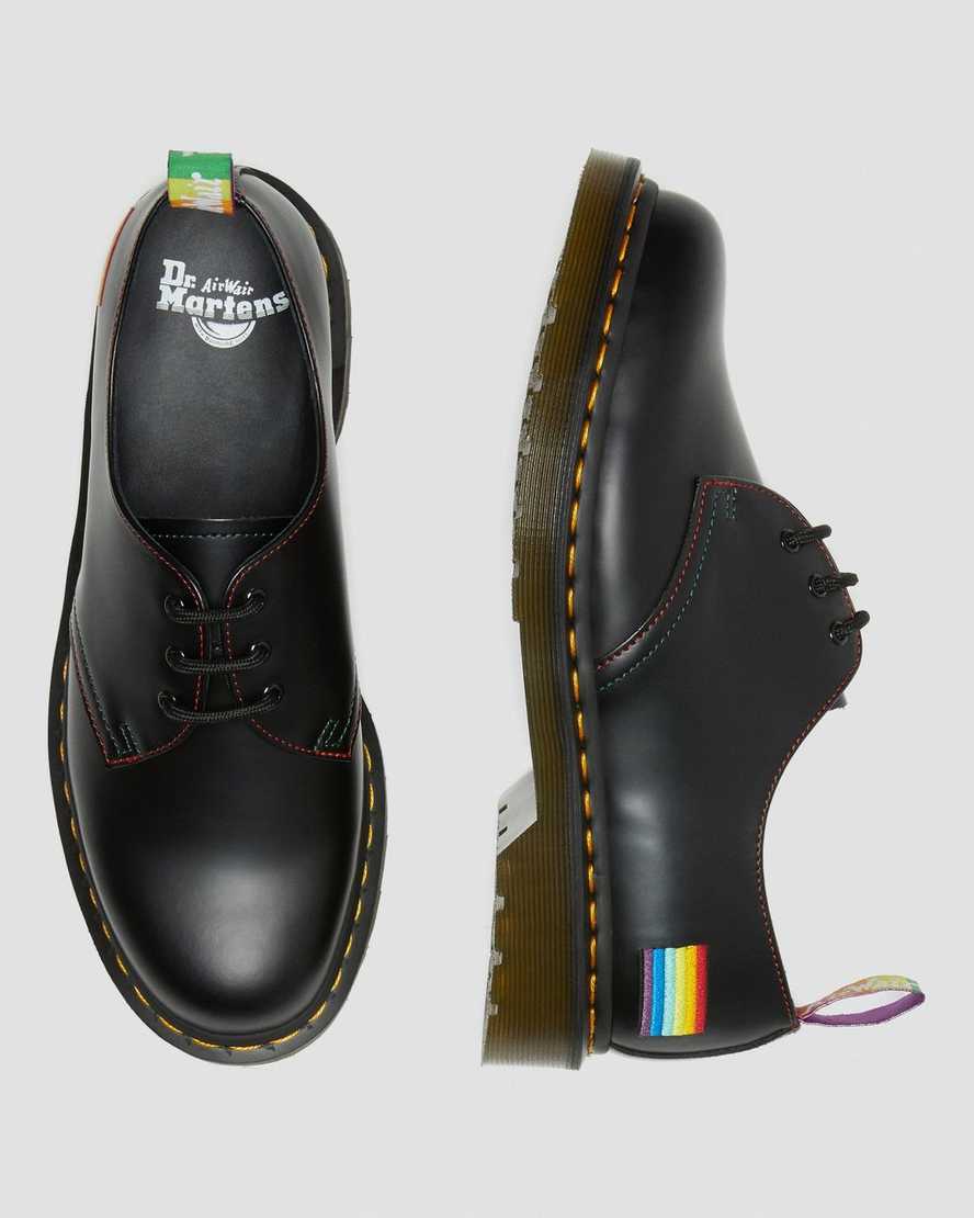 Černé pánské oxfordské boty dr. martens 1461 for pride smooth