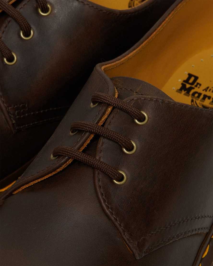 hnědé pánské oxfordské boty dr. martens 1461 crazy horse