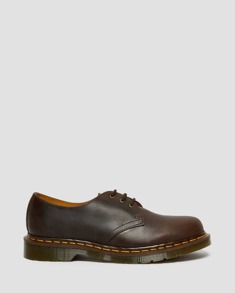 hnědé pánské oxfordské boty dr. martens 1461 crazy horse