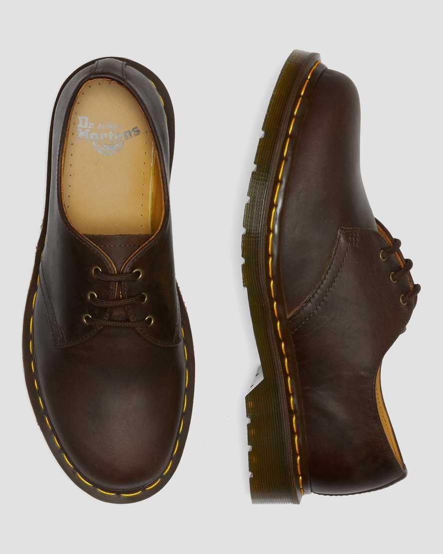 hnědé pánské oxfordské boty dr. martens 1461 crazy horse