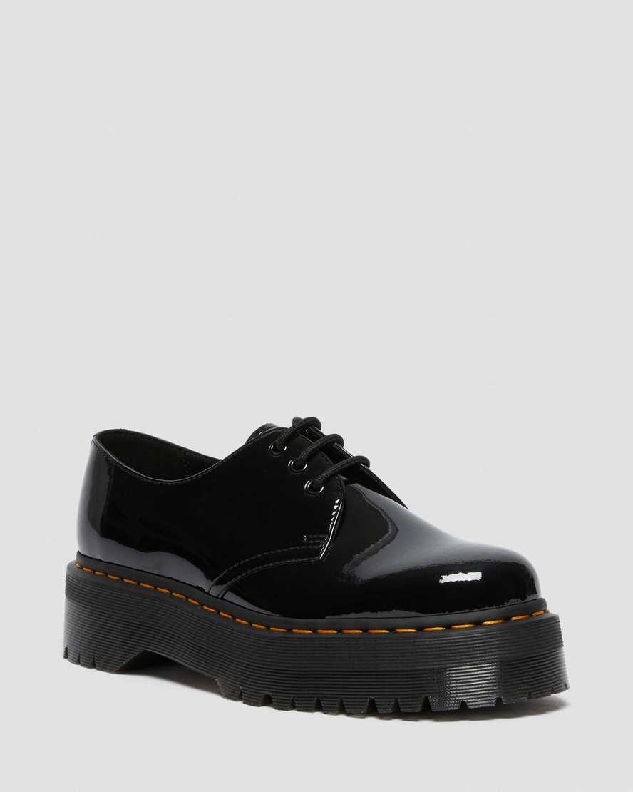 Černé pánské oxfordské boty dr. martens 1461 patent na platformě