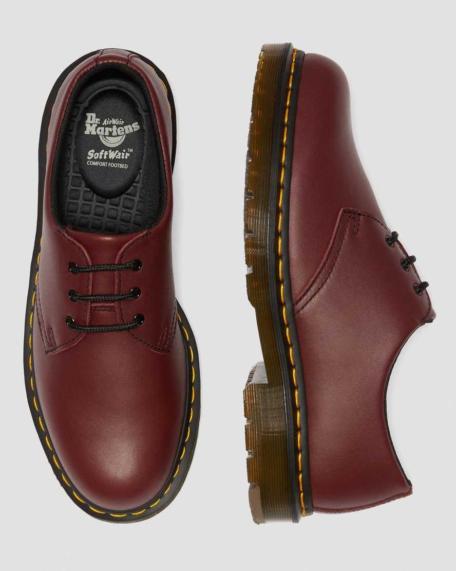 Červené pánské oxfordské boty dr. martens 1461 protiskluzové