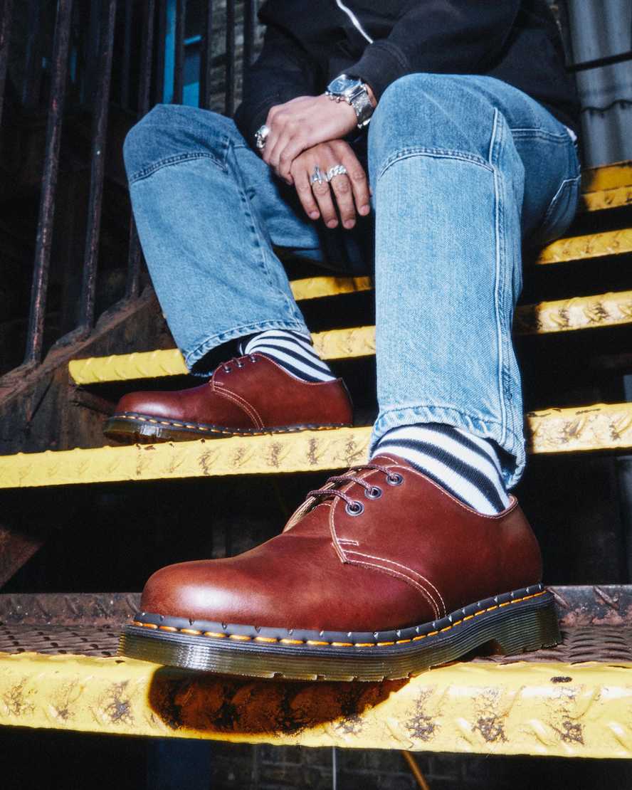 hnědé pánské oxfordské boty dr. martens 1461 abruzzo