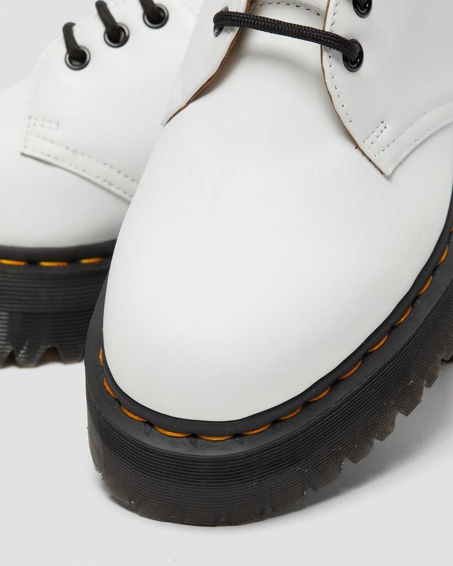 bílé pánské boty na platformě dr. martens 1461 smooth