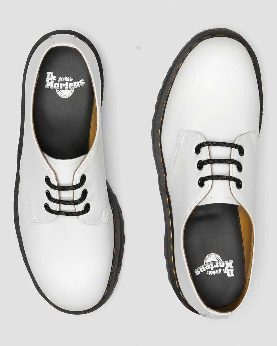 bílé pánské boty na platformě dr. martens 1461 smooth