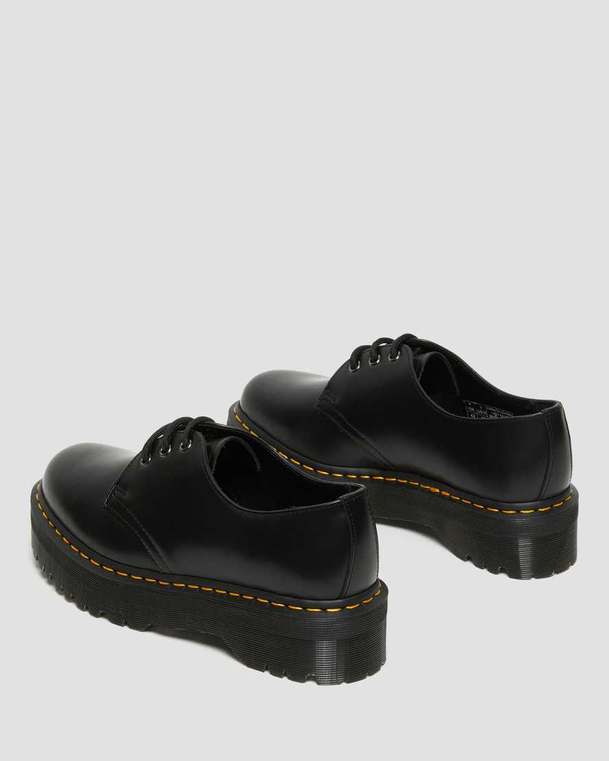 Černé pánské boty na platformě dr. martens 1461 smooth