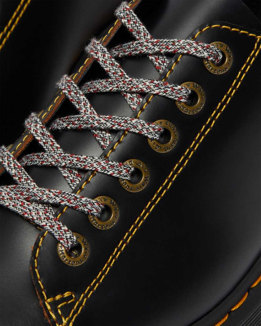 Černé pánské boty na platformě dr. martens collier s krajkou až k patě