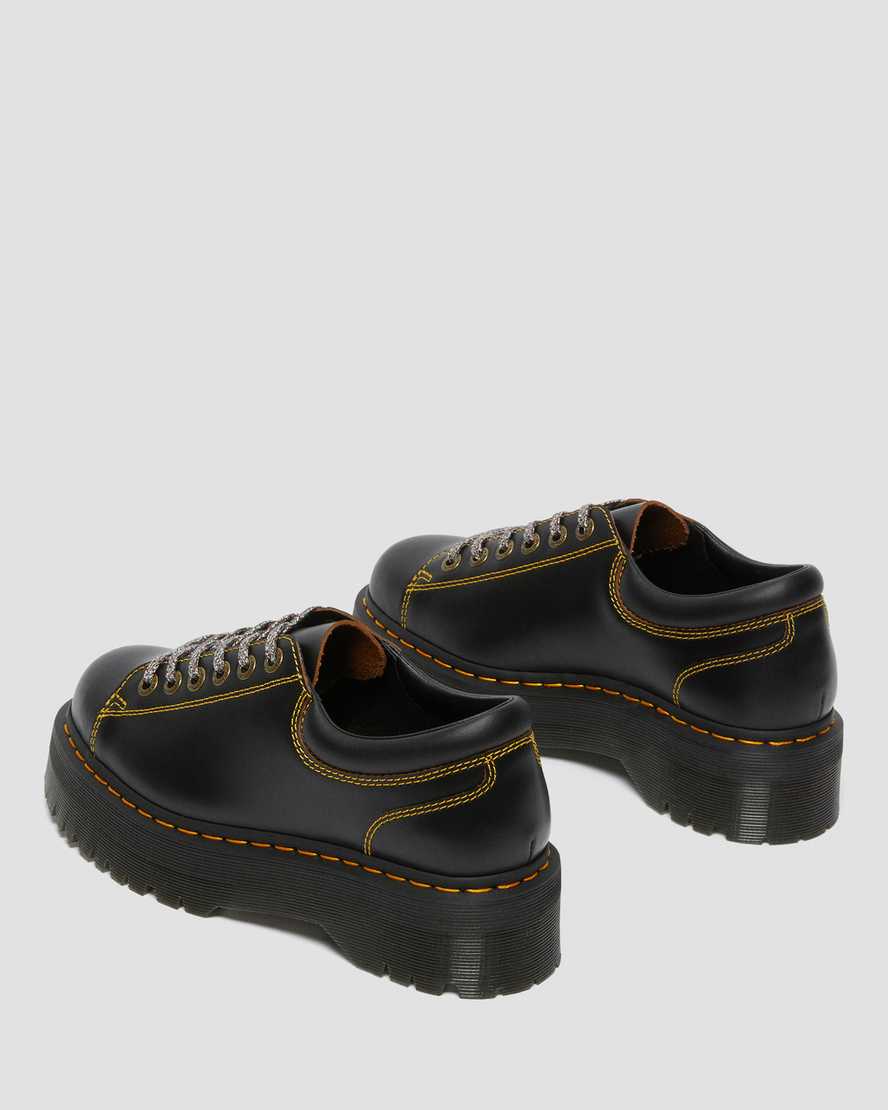 Černé pánské boty na platformě dr. martens collier s krajkou až k patě