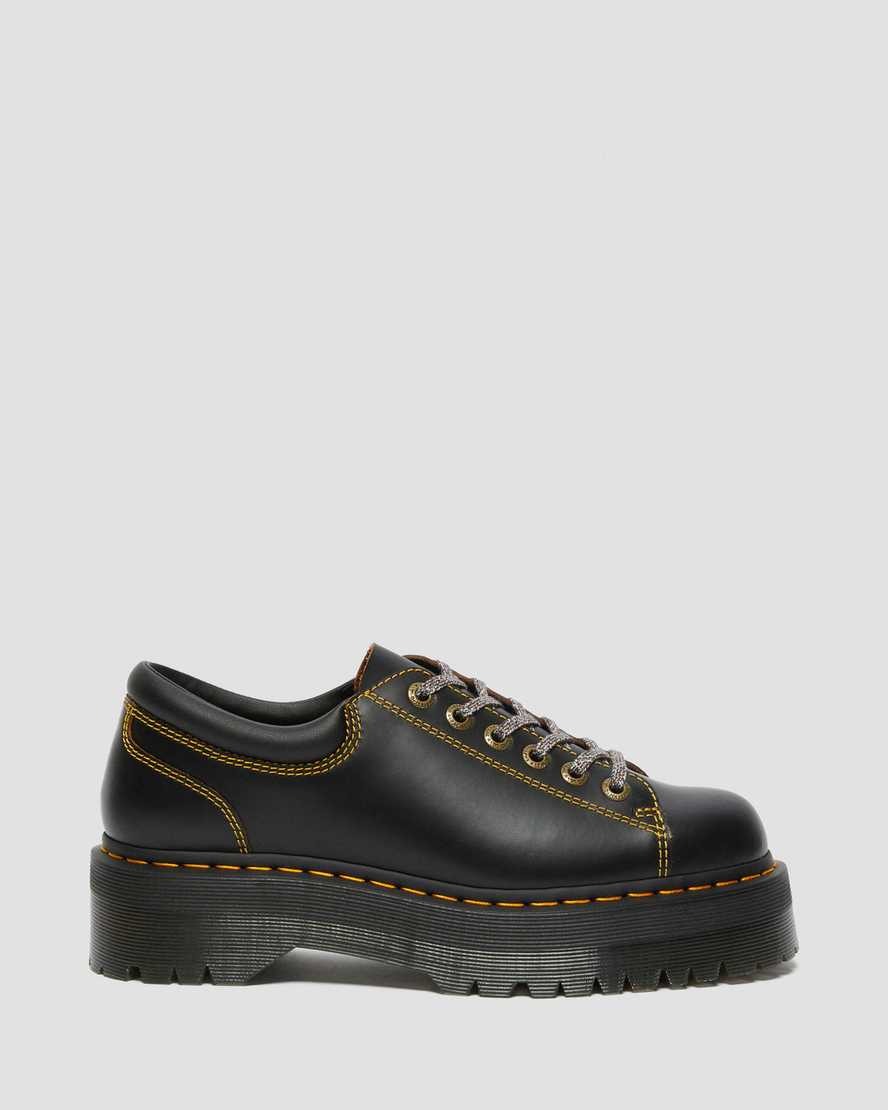 Černé pánské boty na platformě dr. martens collier s krajkou až k patě