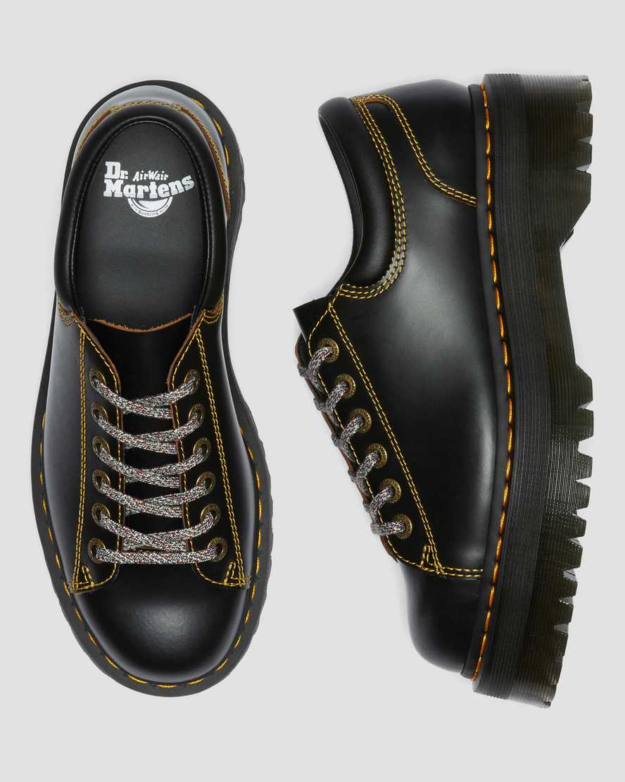 Černé pánské boty na platformě dr. martens collier s krajkou až k patě