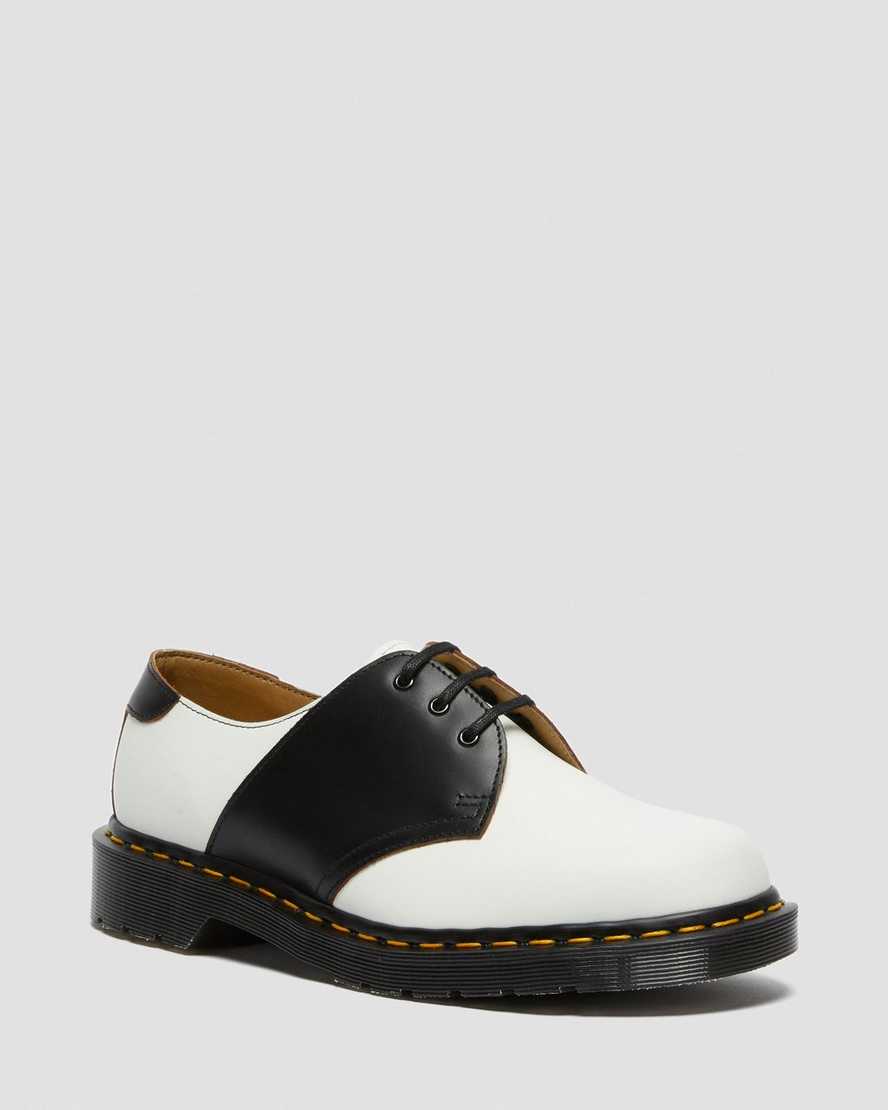 pánské boty dr. martens 1461 v bílé a černé barvě