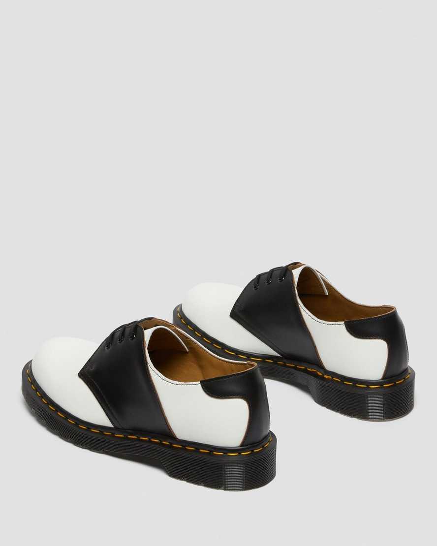 pánské boty dr. martens 1461 v bílé a černé barvě