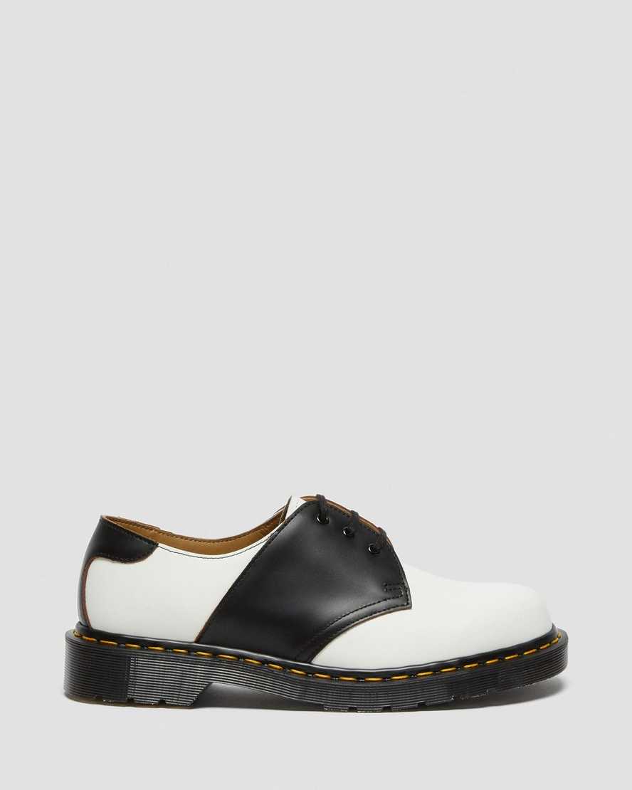 pánské boty dr. martens 1461 v bílé a černé barvě