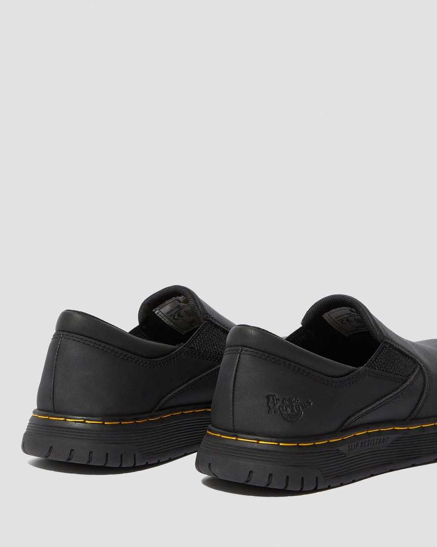 Černé pánské pracovní boty dr. martens brockley s protiskluzovou úpravou