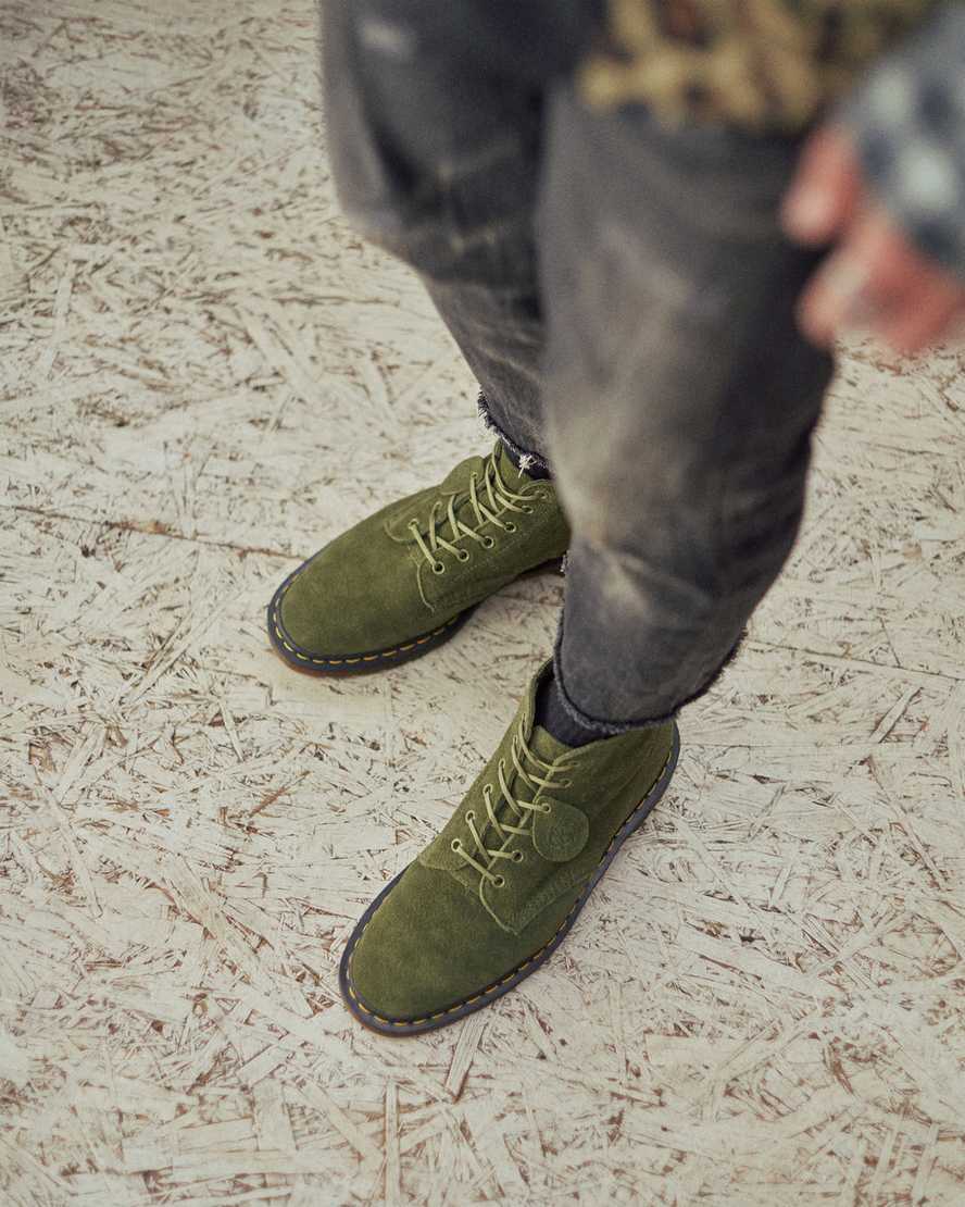 dámské kotníkové boty dr. martens 101 v olivové barvě