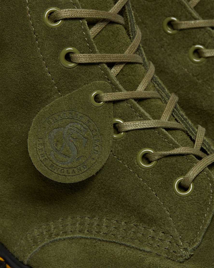 dámské kotníkové boty dr. martens 101 v olivové barvě