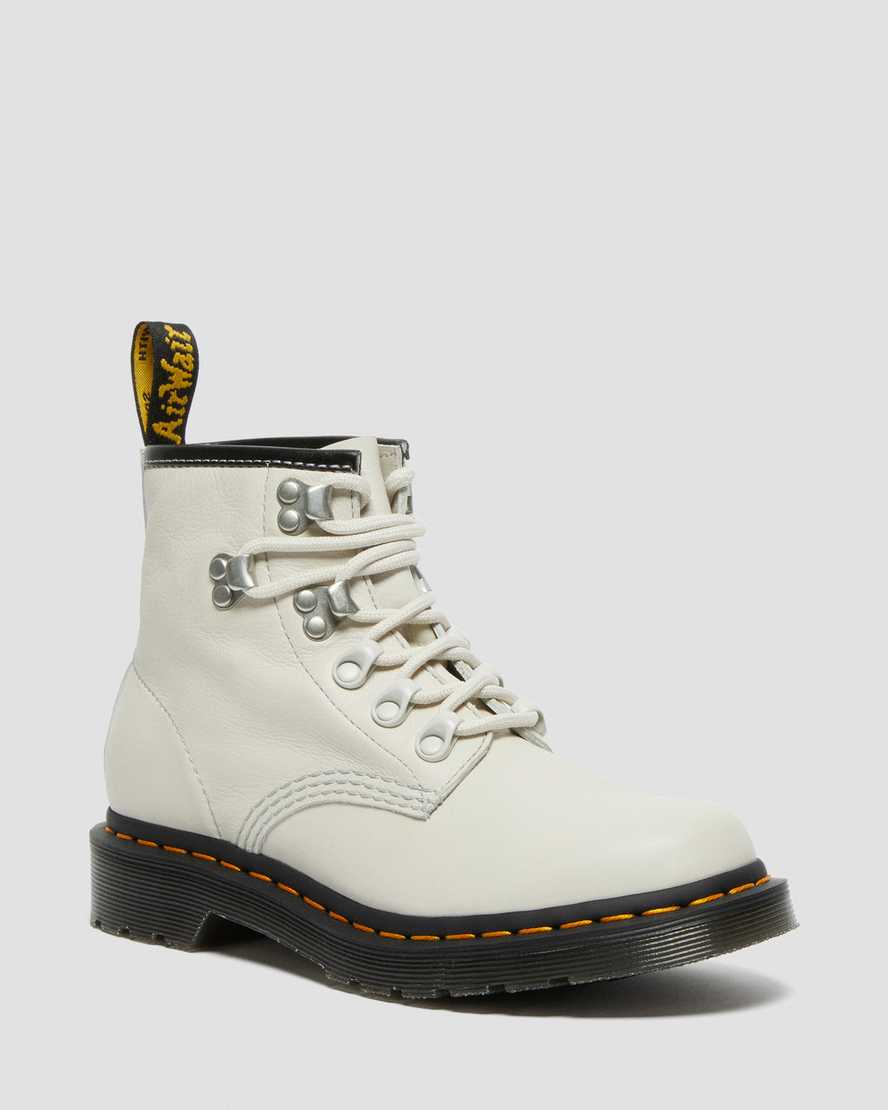hnědé dámské kotníkové boty dr. martens 101 hardware virginia