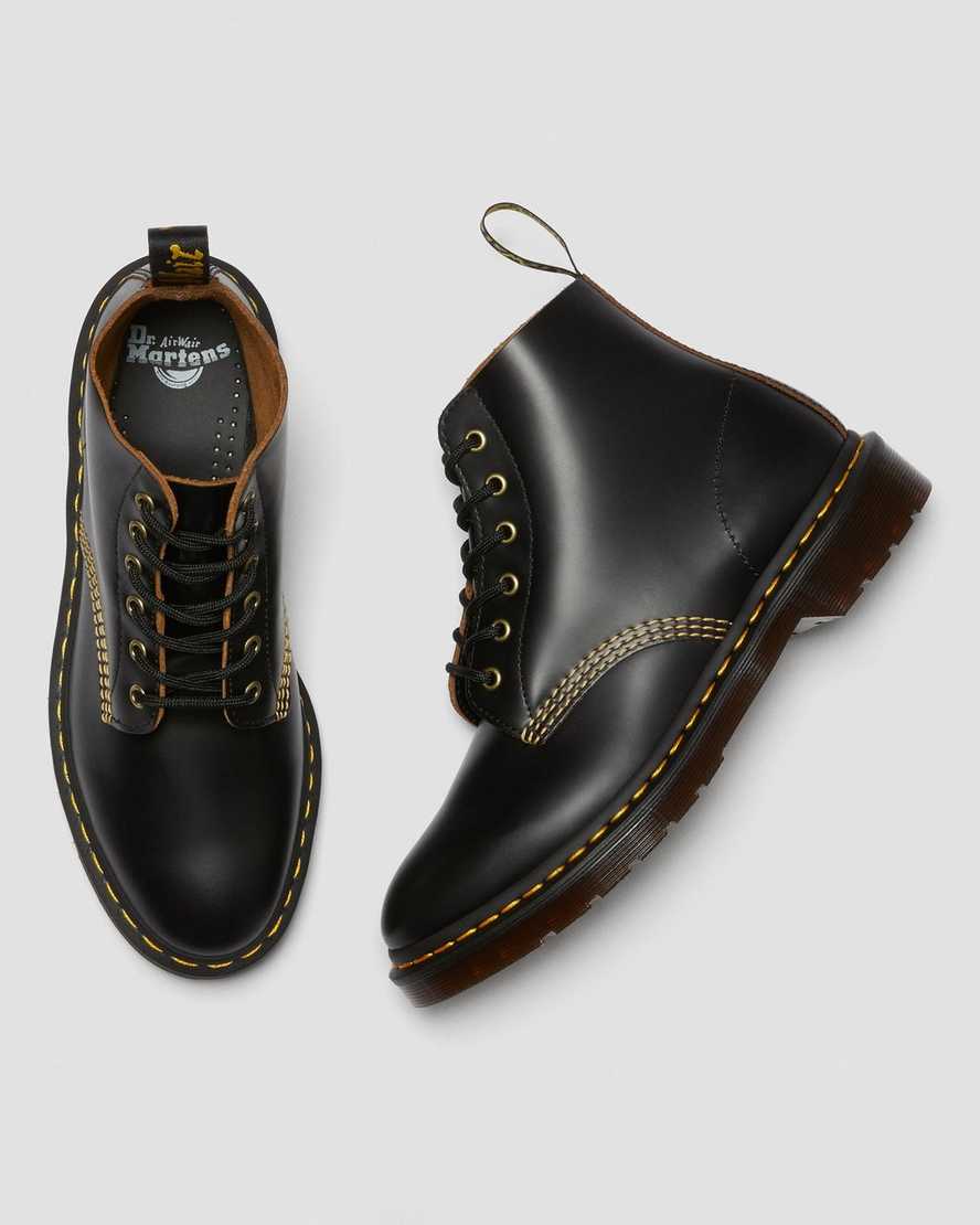 Černé dámské kotníkové boty dr. martens 101 vintage smooth