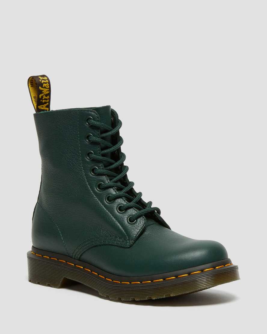 dámské volnočasové boty dr. martens 1460 pascal virginia v zelené barvě