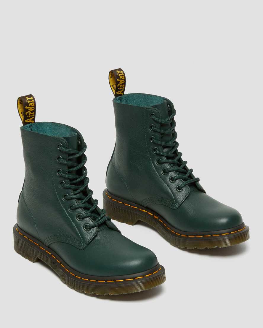 dámské volnočasové boty dr. martens 1460 pascal virginia v zelené barvě
