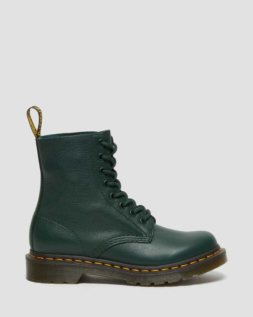dámské volnočasové boty dr. martens 1460 pascal virginia v zelené barvě