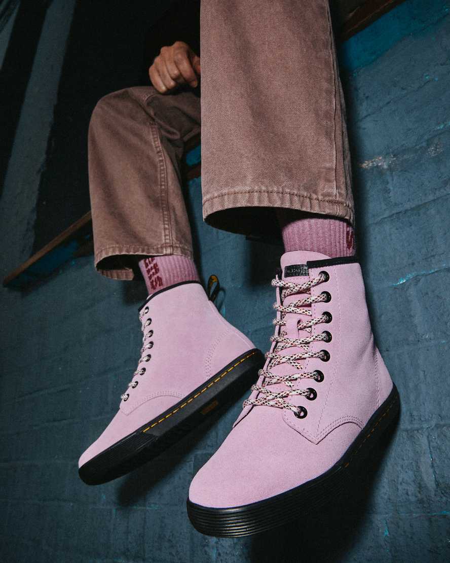 růžové dámské ležérní boty dr. martens sheridan