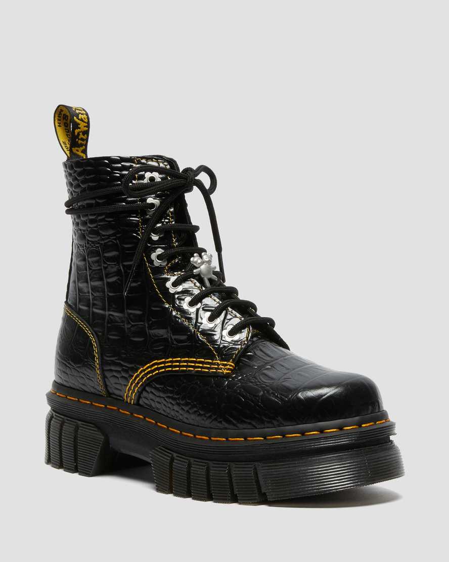 dámské volnočasové boty dr. martens audrick heaven by mj croc v černé barvě