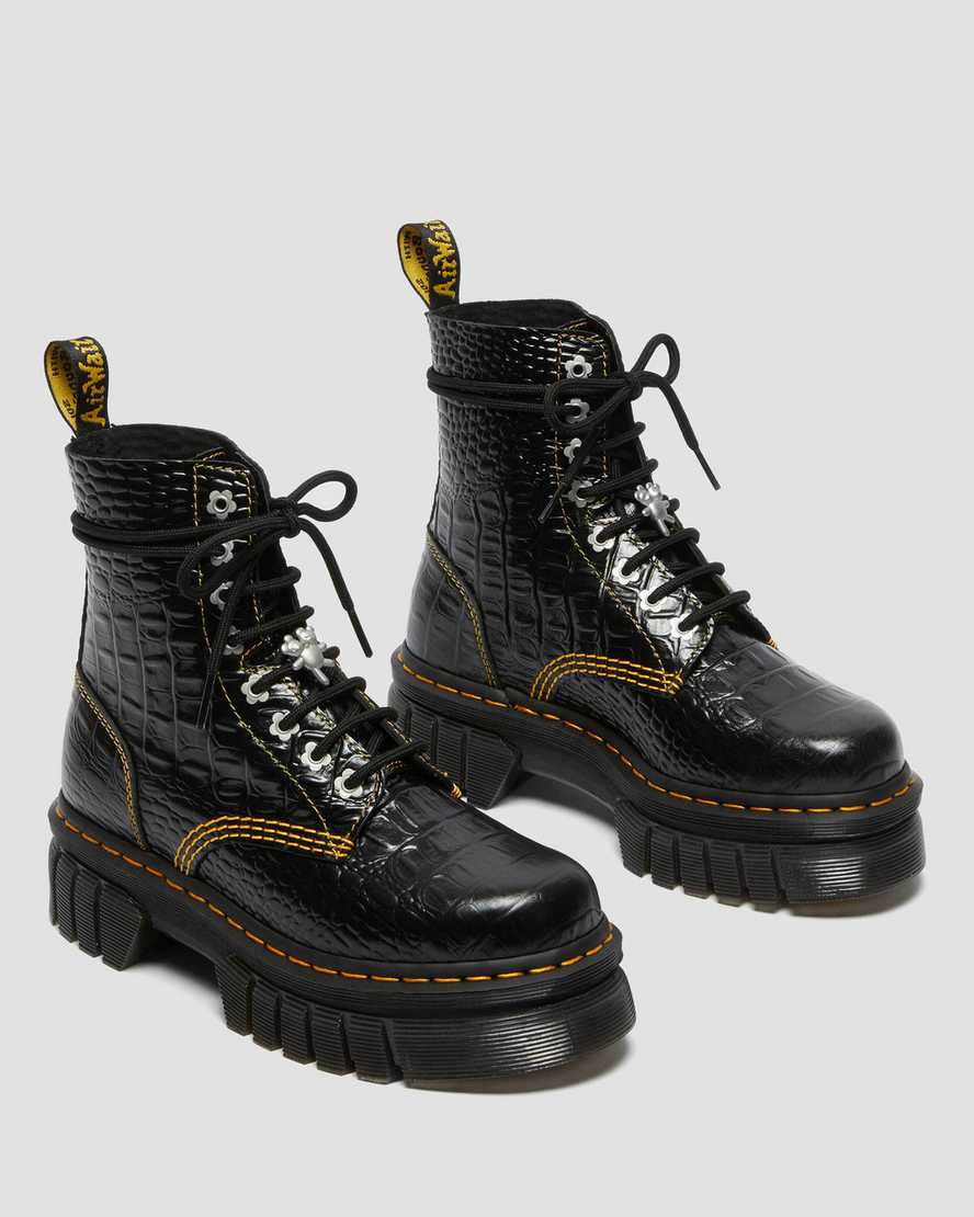 dámské volnočasové boty dr. martens audrick heaven by mj croc v černé barvě